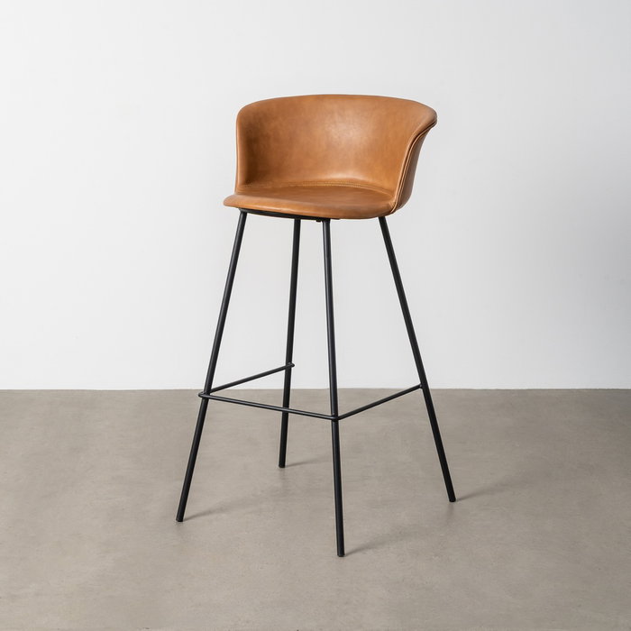 Taburete Camel Metal / Simil Piel 44,50 X 48,50 X 93,50 cm (Set de 2) Taburete Camel Metal / Simil Piel 44,50 X 48,50 X 93,50 cm (Set de 2)