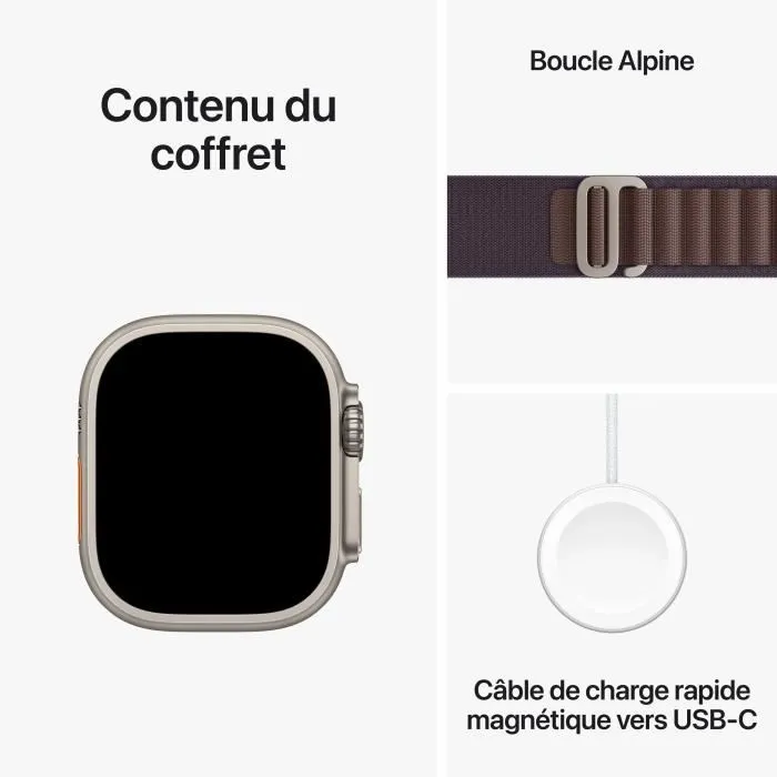 Apple Watch Ultra 2 GPS + Cellular - 49 mm - Caja de titanio - Correa Indigo Alpine Loop - Mediano