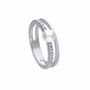 Diamonfire Anillo de Plata con Circonita y Perla, Tamaño 17,5