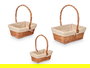 Kipit Set 3 Cestas Mimbre Rectangulares Naturales 36x39x29 cm (Set de 8)