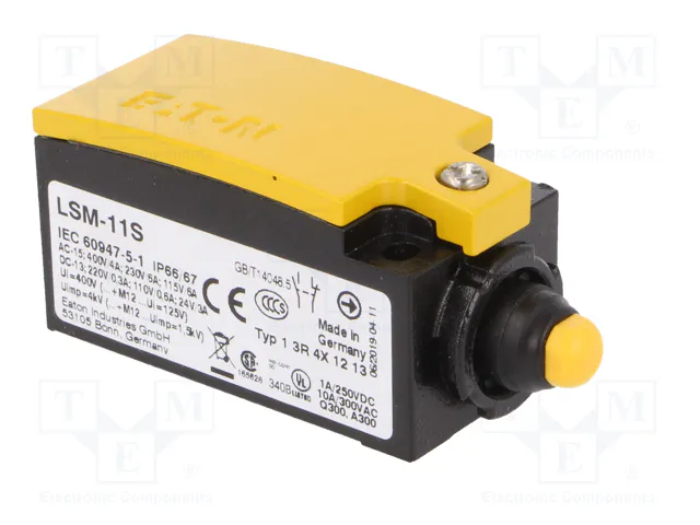 EATON ELECTRIC LSM-11S Interruptor de fin de carrera con espárrago de Ø8,2mm EATON ELECTRIC LSM-11S Interruptor de fin de carrera con espárrago de Ø8,2mm