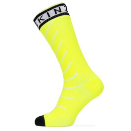Sealskinz Calcetines Largos Impermeables Hydrostop Amarillo Fluo Negro Blanco