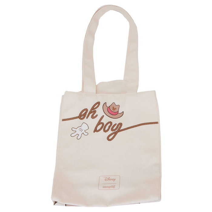 Loungefly Bolsa de lona Western Mickey & Minnie Disney reciclada - 35x30x12,5cm