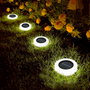 Aktive Tech Pack de 4 focos solares LED luz blanca con baliza