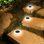 Aktive Tech Pack de 4 focos solares LED luz blanca con baliza