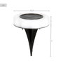 Aktive Tech Pack de 4 focos solares LED luz blanca con baliza