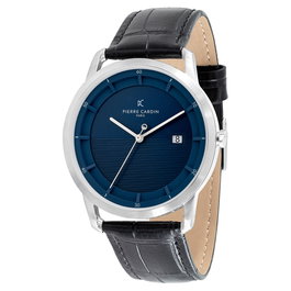 Pierre Cardin Reloj CLC.6004 con esfera azul y correa de cuero