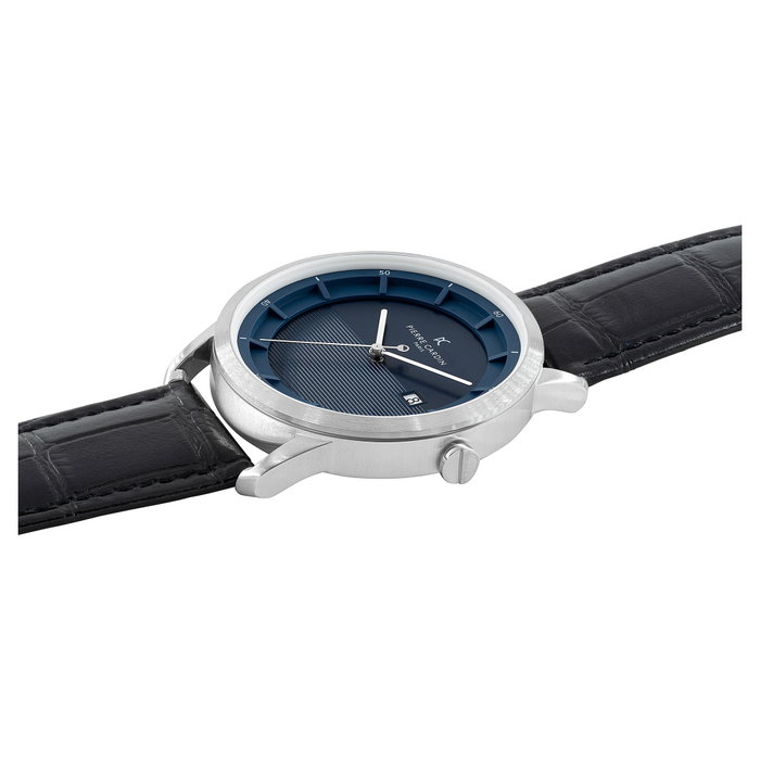Pierre Cardin Reloj CLC.6004 con esfera azul y correa de cuero