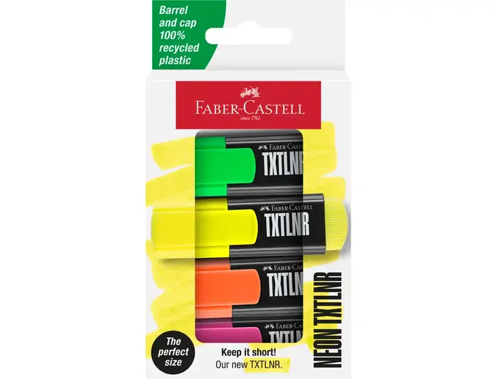 Faber-Castell Rotulador Neon TXT LNR Fluorescente Colores Surtidos Faber-Castell Rotulador Neon TXT LNR Fluorescente Colores Surtidos