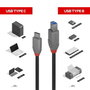 Lindy Cable USB 3.2 Gen 1 de 3m USB C a USB B Negro Anthra Line