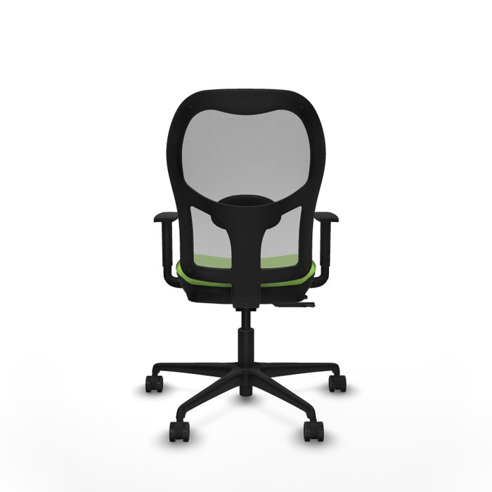 PIQUERAS Y CRESPO Silla de oficina Jorquera con mecanismo Sincro/Traslack, Tela Pistacho y Malla Gris