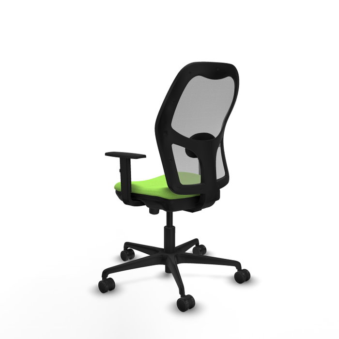 PIQUERAS Y CRESPO Silla de oficina Jorquera con mecanismo Sincro/Traslack, Tela Pistacho y Malla Gris