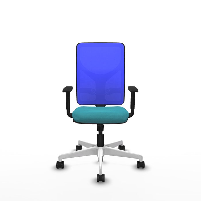 PIQUERAS Y CRESPO Silla de oficina Motilla con mecanismo Sincro, Turquesa y Azul