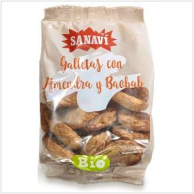 SANAVI Galleta con Almendra y Baobab 250gr. BIO Vegan SANAVI Galleta con Almendra y Baobab 250gr. BIO Vegan