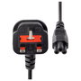 StarTech.com Cable de Alimentación para Portátil 1m BS1363 a C5 (Trébol/Mickey Mouse) 250V 2.5A - Cable de Poder UK para Cargador