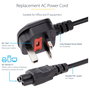 StarTech.com Cable de Alimentación para Portátil 1m BS1363 a C5 (Trébol/Mickey Mouse) 250V 2.5A - Cable de Poder UK para Cargador