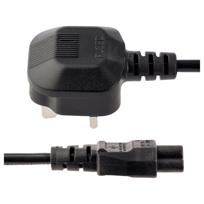 StarTech.com Cable de Alimentación para Portátil 1m BS1363 a C5 (Trébol/Mickey Mouse) 250V 2.5A - Cable de Poder UK para Cargador StarTech.com Cable de Alimentación para Portátil 1m BS1363 a C5 (Trébol/Mickey Mouse) 250V 2.5A - Cable de Poder UK para Cargador