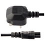 StarTech.com Cable de Alimentación para Portátil 1m BS1363 a C5 (Trébol/Mickey Mouse) 250V 2.5A - Cable de Poder UK para Cargador