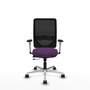 PIQUERAS Y CRESPO Silla de oficina Zulema con mecanismo Sincro/Traslack, Morado y Negro