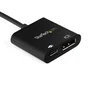 StarTech Adaptador CDP2DP14UCPB USB-C a DisplayPort 1.4 con Power Delivery 60W para Monitor 8K 60Hz/4K 120Hz, HDR, HBR3, Compatible con Thunderbolt 3, Negro