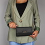 Zoozie Bags 1401 Minibolso Cruzado de Piel con Cadenas Negro