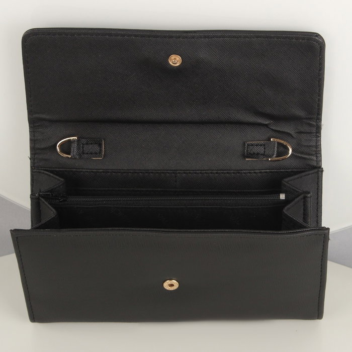 Zoozie Bags 1401 Minibolso Cruzado de Piel con Cadenas Negro