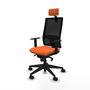PIQUERAS Y CRESPO Silla de oficina Horna con mecanismo Sincro, Naranja y Negro