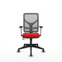 PIQUERAS Y CRESPO Silla de oficina Motilla con mecanismo Sincro/Traslack, Rojo y Gris