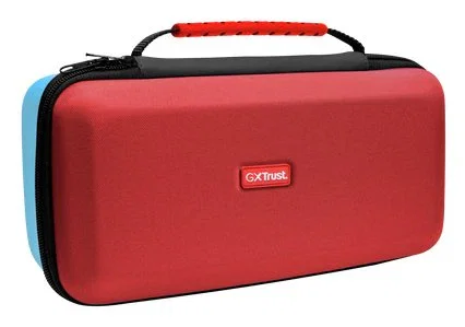Trust 25764 Funda Protectora Rígida Maleta de Transporte GXT 1252RB XL para Nintendo Switch 2, A Prueba de Golpes, Color Rojo y Azul
