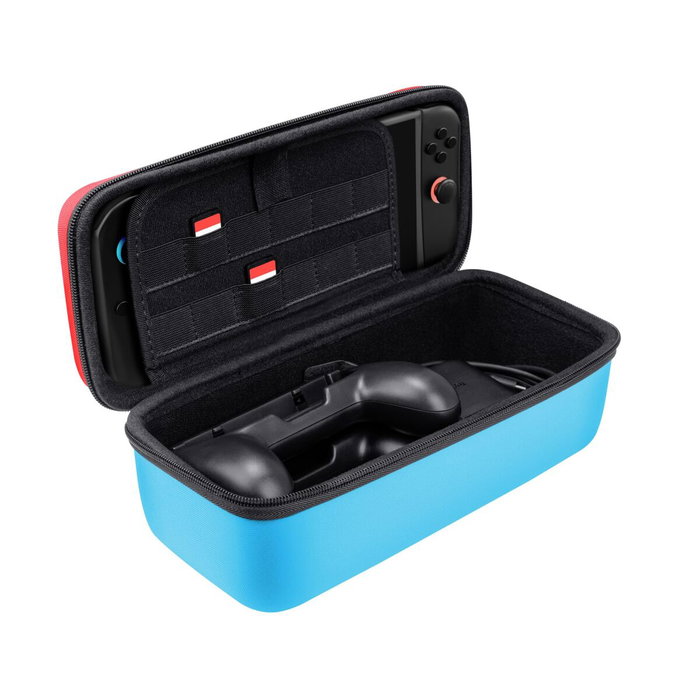 Trust Funda rígida Gaming GXT 1252RB XL para Nintendo Switch 2 - Rojo y azul