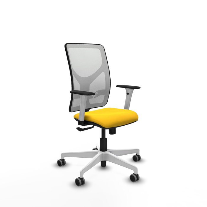 PIQUERAS Y CRESPO Silla de oficina Motilla Amarillo y Blanco PIQUERAS Y CRESPO Silla de oficina Motilla Amarillo y Blanco