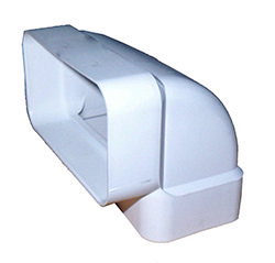 Codo Recto Vertical 90º Salida Humos PVC Blanco