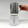 Haeger Super Foam Espumador de Leche Automático 3 en 1 - Caliente/Fría, 600W, Inalámbrico, Blanco/Acero Inoxidable, Ideal para Capuchino y Latte