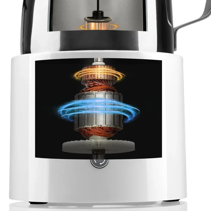 Haeger Super Foam Espumador de Leche Automático 3 en 1 - Caliente/Fría, 600W, Inalámbrico, Blanco/Acero Inoxidable, Ideal para Capuchino y Latte
