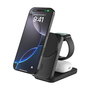 Belkin WIZ036kqBK - Cargador Inalámbrico 3 en 1 Belkin UltraCharge 25W Qi2 Magnético, para Smartphone, Reloj y Auriculares, USB-C 1.5 m, Negro, Plegable