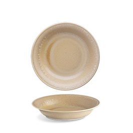 LANGENTHAL GOBI Plato Hondo de Porcelana para Vajilla, Diámetro 21 cm x Alto 3.3 cm, Colección Gobi, Color (Set de 6)