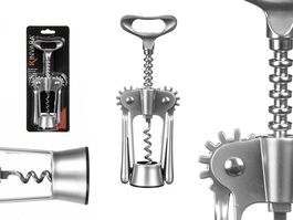 Kinvara Sacacorchos Color Cromado 217gr 18.3 x 3.8 x 7 cm Metal (Set de 24)