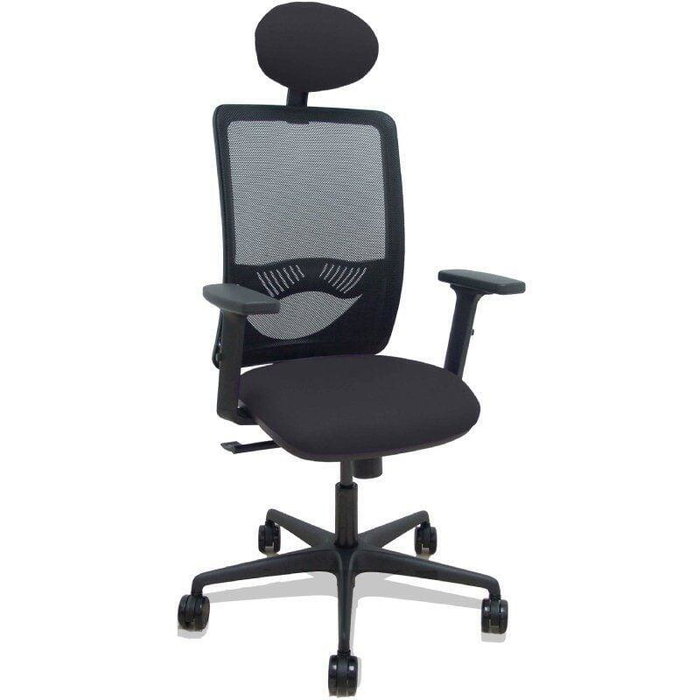 PIQUERAS Y CRESPO Silla de oficina Zulema con mecanismo Sincro, brazos 2D y cabecero fijo, Negro PIQUERAS Y CRESPO Silla de oficina Zulema con mecanismo Sincro, brazos 2D y cabecero fijo, Negro