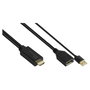 GoodConnections Alcasa HDMI-AD22 Adaptador HDMI a DisplayPort, 0,3m, HDMI 2.0b a DP 1.2, Macho-Hembra, 4K 60Hz
