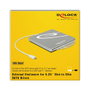 DeLOCK 42605 Gabinete para Unidades Slim SATA 9,5/12,7 mm a USB, Plata