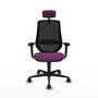 PIQUERAS Y CRESPO Silla de oficina Mardos con mecanismo Sincro, Morado y Negro