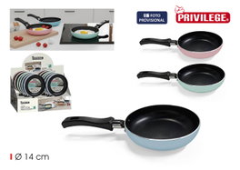 Inde Sartén para Huevo Frito 14 cm Privilege, Antiadherente, 14 x 3.5 cm (12 Unidades)