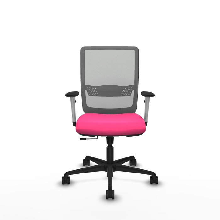 PIQUERAS Y CRESPO Silla de oficina Haches Rosa y Gris con Mecanismo Sincro/Traslack PIQUERAS Y CRESPO Silla de oficina Haches Rosa y Gris con Mecanismo Sincro/Traslack