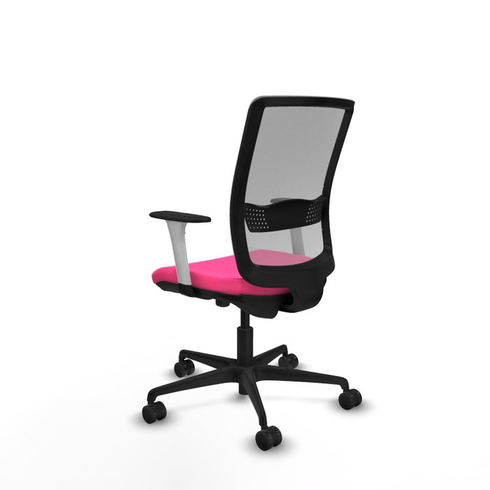 PIQUERAS Y CRESPO Silla de oficina Haches Rosa y Gris con Mecanismo Sincro/Traslack PIQUERAS Y CRESPO Silla de oficina Haches Rosa y Gris con Mecanismo Sincro/Traslack