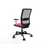 PIQUERAS Y CRESPO Silla de oficina Haches Rosa y Gris con Mecanismo Sincro/Traslack