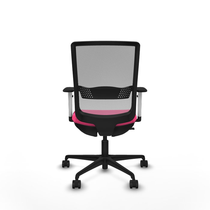 PIQUERAS Y CRESPO Silla de oficina Haches Rosa y Gris con Mecanismo Sincro/Traslack PIQUERAS Y CRESPO Silla de oficina Haches Rosa y Gris con Mecanismo Sincro/Traslack
