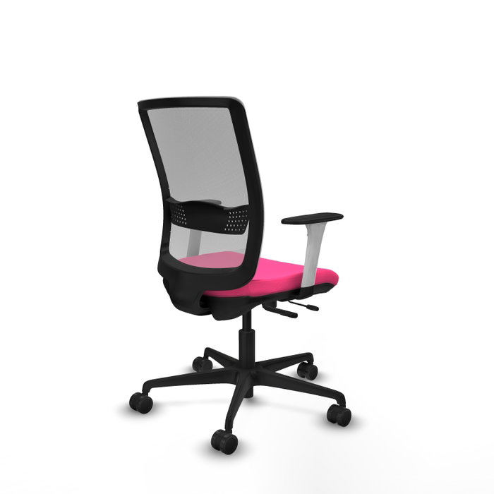 PIQUERAS Y CRESPO Silla de oficina Haches Rosa y Gris con Mecanismo Sincro/Traslack PIQUERAS Y CRESPO Silla de oficina Haches Rosa y Gris con Mecanismo Sincro/Traslack