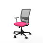 PIQUERAS Y CRESPO Silla de oficina Haches Rosa y Gris con Mecanismo Sincro/Traslack