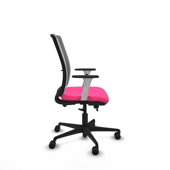 PIQUERAS Y CRESPO Silla de oficina Haches Rosa y Gris con Mecanismo Sincro/Traslack PIQUERAS Y CRESPO Silla de oficina Haches Rosa y Gris con Mecanismo Sincro/Traslack