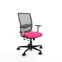 PIQUERAS Y CRESPO Silla de oficina Haches Rosa y Gris con Mecanismo Sincro/Traslack